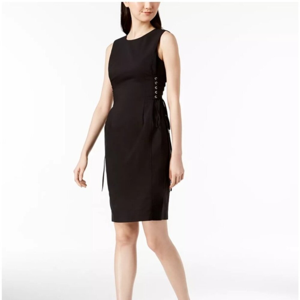 Calvin Klein Lace Up Corset Sheath Dress